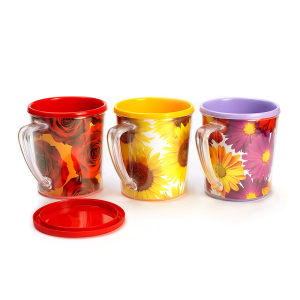 Купить Термокружка "Соцветие" с крышкой от производителя Материя Пластика