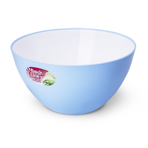 Купить Миска двухцветная "Fresh Line" d200, 2 л бело-голубая от производителя Материя Пластика
